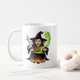 Caneca De Café Bruxa Irritada Halloween