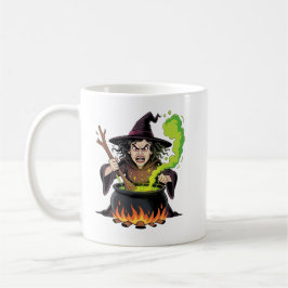 Caneca De Café Bruxa Irritada Halloween