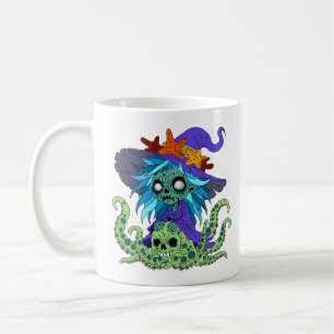Caneca De Café Bruxa Marinha Cartoon Zumbi