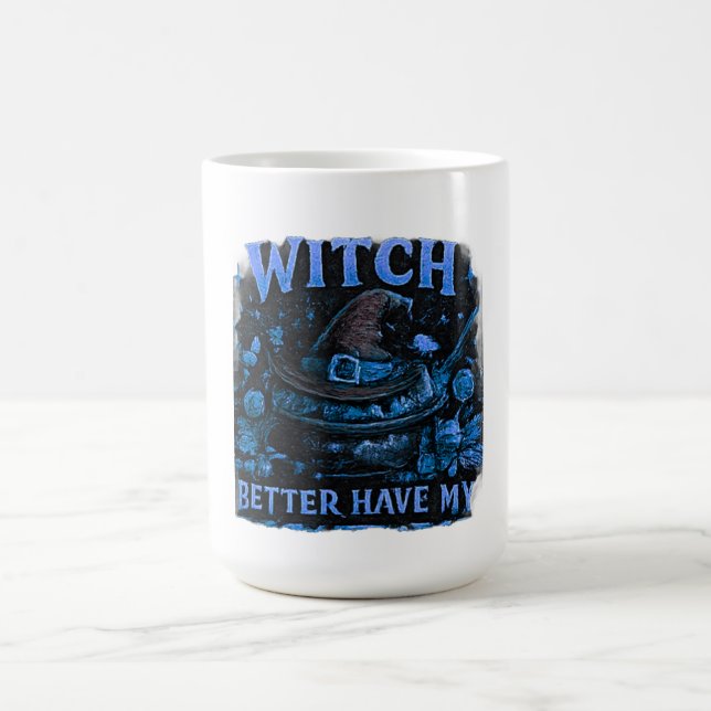 Caneca De Café Bruxa Melhor Ter Meu Doces Funny Halloween  (Centro)