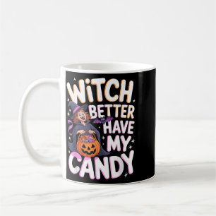 Caneca De Café Bruxa Melhor Ter Meu Traje de Halloween de Doces