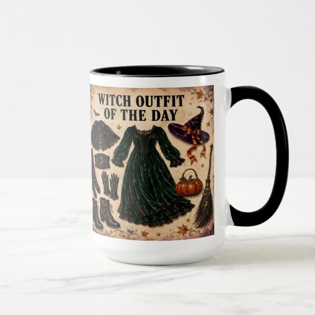 Caneca de Café Bruxa Outono (Direita)
