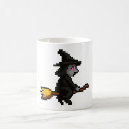 Caneca De Café Bruxa Retro de 8 bits