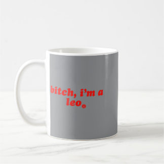 Caneca De Café Bruxa Um Leão Engraçado Leão Zodiac Aniversário Te