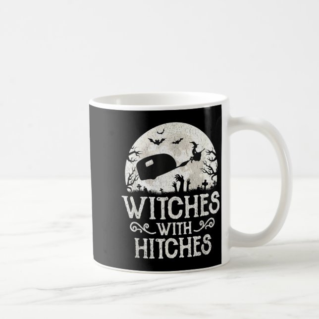 Caneca De Café Bruxas Com Problemas Acampamento RV Halloween Engr (Direita)