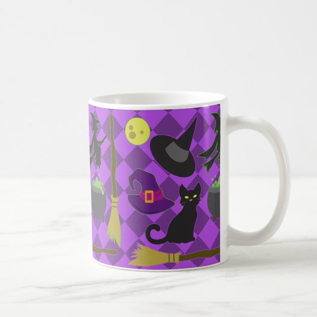 Caneca De Café Bruxas de Halloween (Direita)