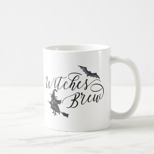 Caneca De Café Bruxas do Halloween Bream Bat Manuscrito