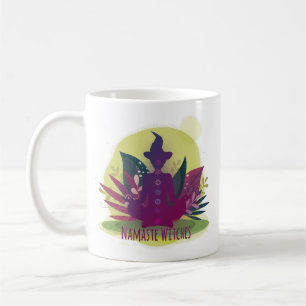 Caneca De Café Bruxas do Halloween Yoga Namaste