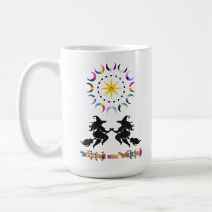 Caneca De Café Bruxas Gordas e Luas Queer
