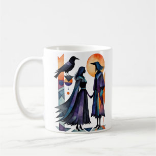 Caneca De Café Bruxas Modernas - uma obra de arte abstrata 1 - Fa