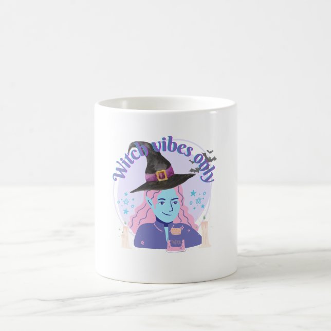 Caneca De Café Bruxas Víblias Apenas Halloween Estético (Centro)