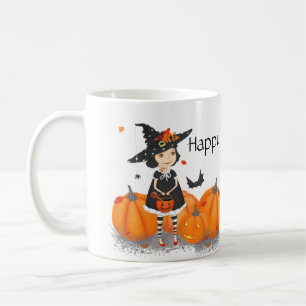 Caneca De Café Bruxinha Bonita de Halloween