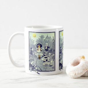 Caneca De Café Bruxo Vintage do Oz, Dorothy Encontra os Munchkins