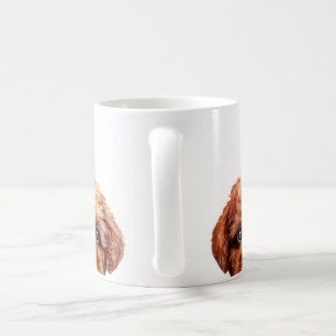 Caneca De Café Brwon avermelhado da caniche de brinquedo