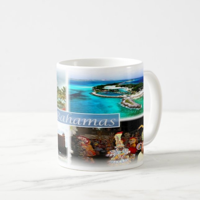 Caneca De Café BS Bahamas - Nassau - Torre Real - (Frente Esquerda)