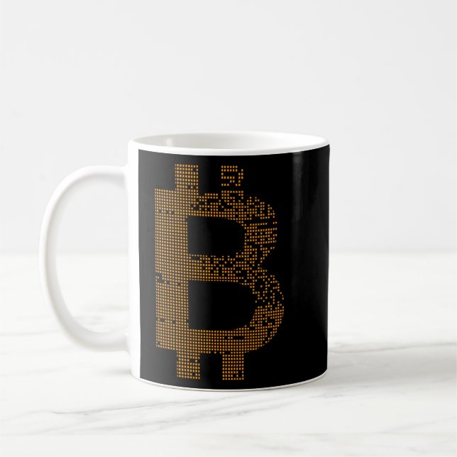 Caneca De Café Btc Crypto Bitmoney Blocchain Moeda Walle (Esquerda)