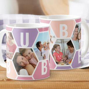 Caneca De Café Bubbe 5 Foto Editável 5 Letras Colmeia