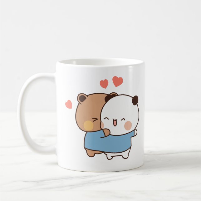 Caneca De Café bubu e dudu milk e Mocha Bears Kawaii casal (Esquerda)