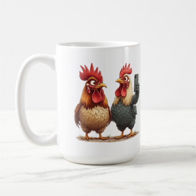Caneca De Café Buck & Bill "Cheesy Chicken" Selfies (Esquerda)