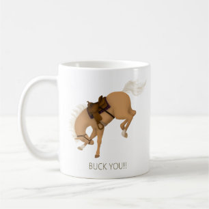 Caneca De Café Buck You! Funny Palomino Horse