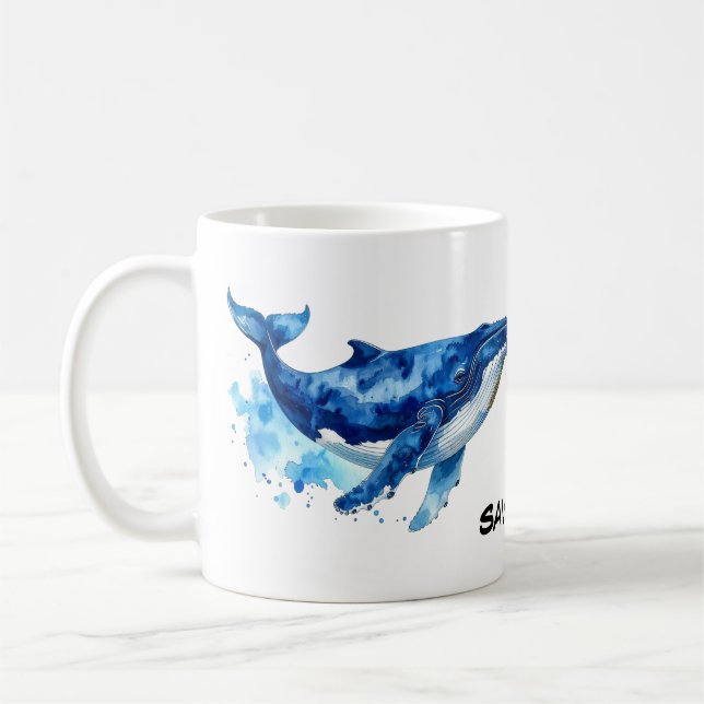 Caneca De Café Buckelwal Hope Timmy in Aquarell  (Esquerda)
