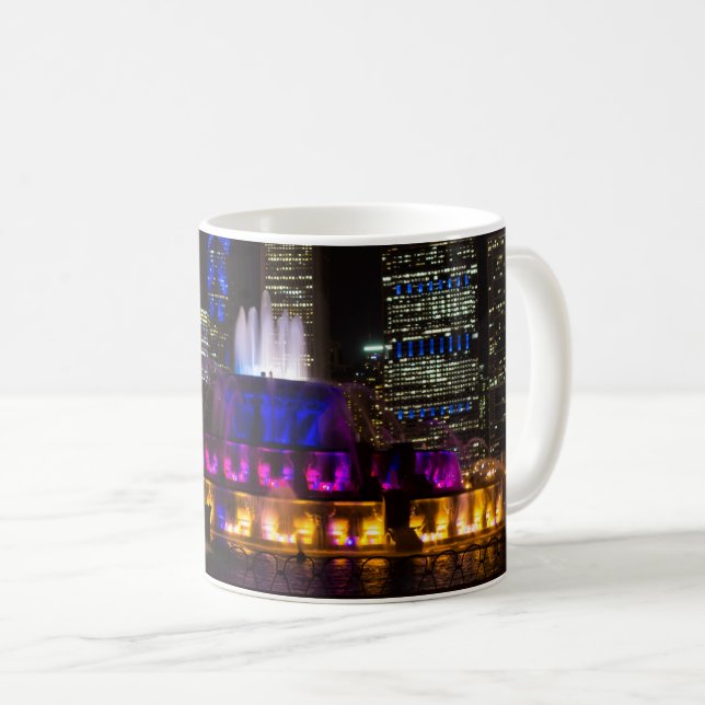 Caneca De Café Buckingham Fountain Chicago Coffee Mug (Frente Esquerda)
