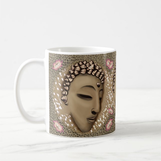 Caneca De Café Buda da Paz Sépia (Esquerda)