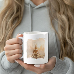 Caneca De Café Buda Dourado