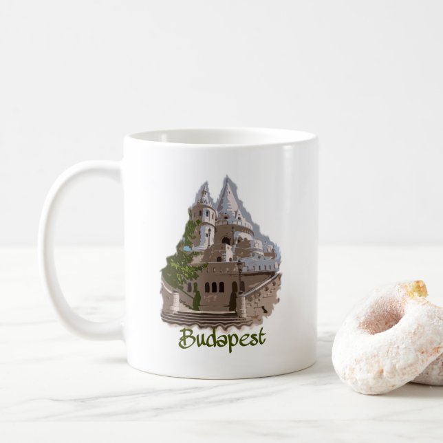 Caneca De Café Budapeste: Bacia do Pescador (Com Donut)