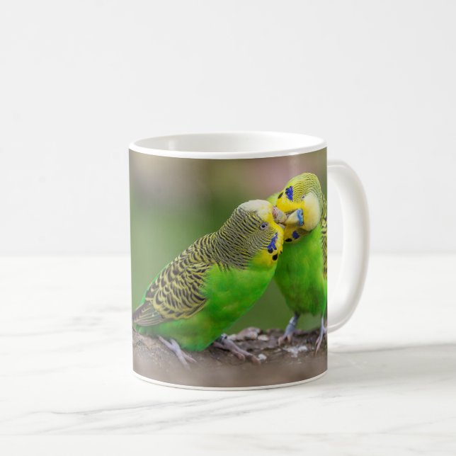 Caneca De Café Budgerigar (Frente Esquerda)