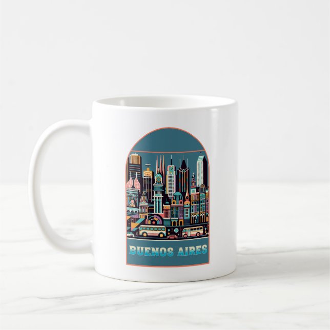 Caneca De Café Buenos Aires Argentina Art Deco (Esquerda)