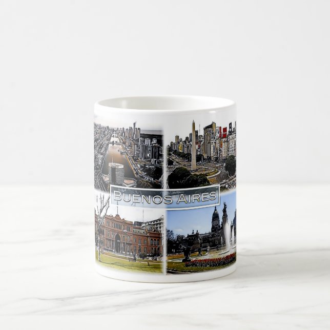 Caneca De Café Buenos Aires - Argentina - Mosaico - (Centro)