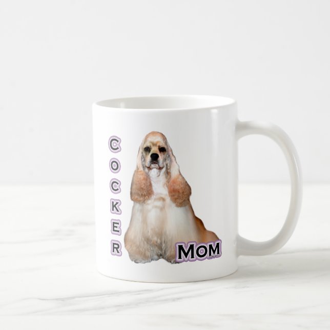 Caneca De Café Buff Cocker Spaniel Mãe; Cocker Spaniel Mãe (Direita)