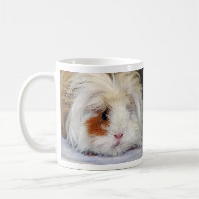 Caneca De Café Buff e White, Lunkarya Guiné Pig Face Fechada (Esquerda)