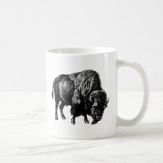 Caneca De Café Buffalo American Bison (Direita)