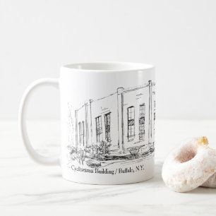 Caneca De Café Buffalo NY Cyclorama Building Caneta and Ink Sketc