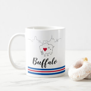 Caneca De Café Buffalo Skyline Bills Ilustração Café Mug