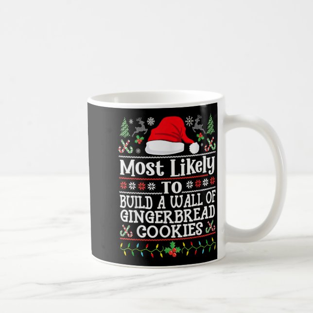 Caneca De Café Build A Wall Of Gingerbread Cookies - Christmas Re (Direita)