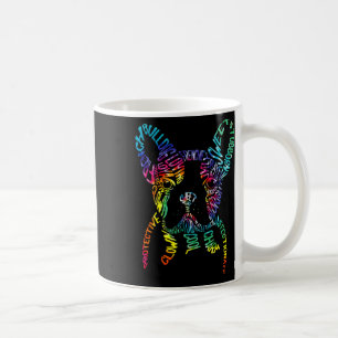 Caneca De Café Buldografia Tie Dye Word Art Frenchog G