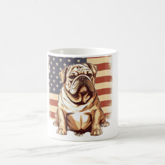 Caneca De Café Buldogue Americano Patriótico