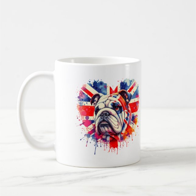 Caneca De Café Buldogue Britânico (Esquerda)