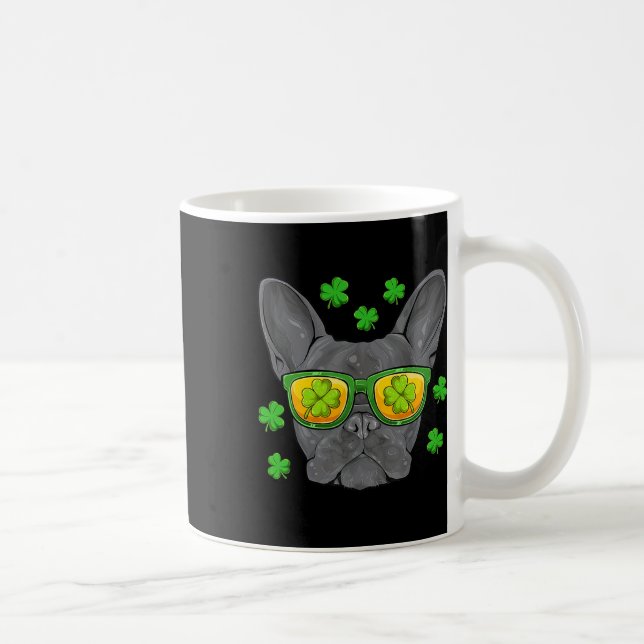 Caneca De Café Buldogue Dia de São Patrício Frenchie (Direita)