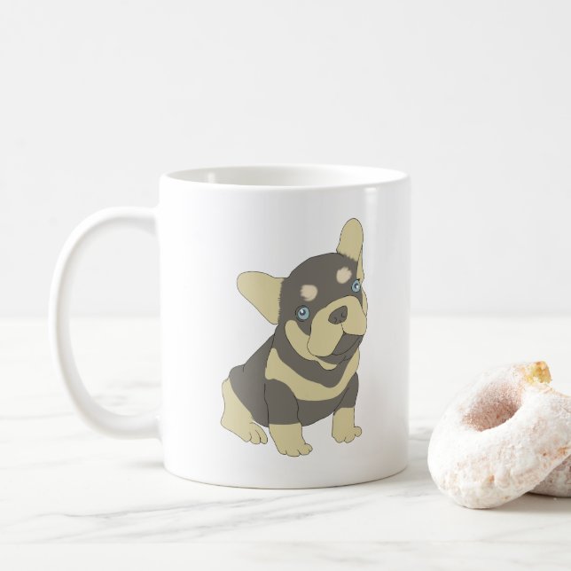 Caneca De Café Buldogue Francês (Com Donut)