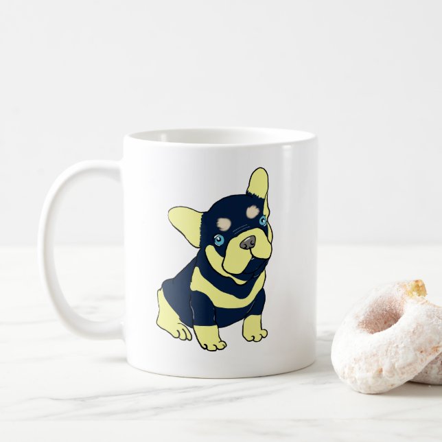Caneca De Café Buldogue Francês (Com Donut)