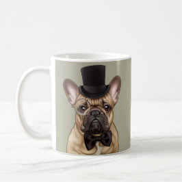 Caneca De Café Buldogue francês chique dândi