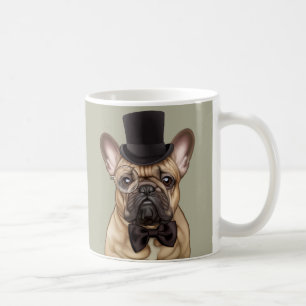 Caneca De Café Buldogue francês chique dândi
