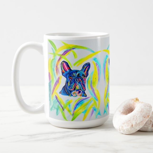 Caneca De Café Buldogue francês Love Mug (Com Donut)