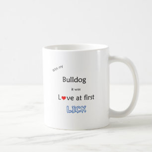 Caneca De Café Buldogue Love in First Lick