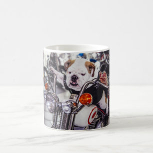 Caneca De Café Buldogue na motocicleta