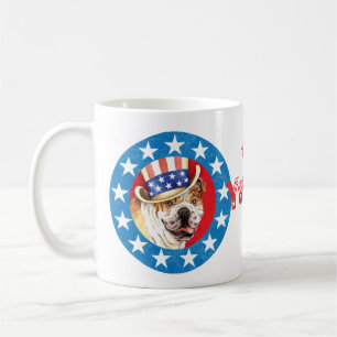 Caneca De Café Buldogue Patriótico